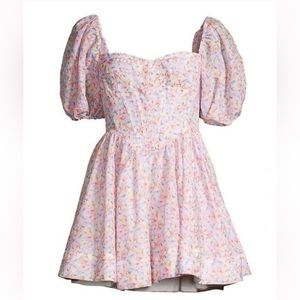 Bardot Pink/Purple Corset Mini Dress